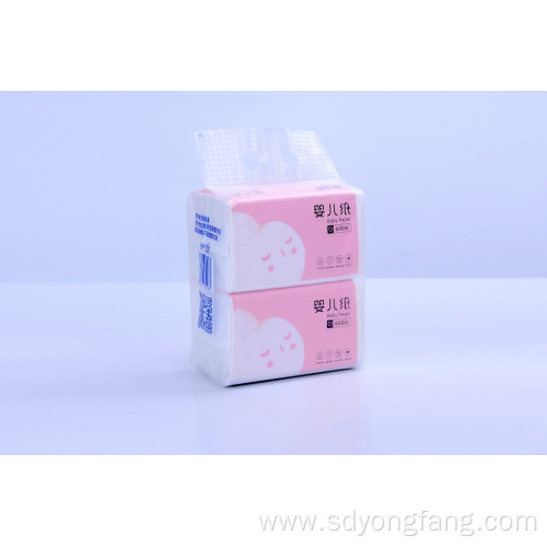 Baby Tissue Facial Sanitary Paper with Pink Package